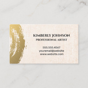 Gold Metallic brushed Textured Background Business Card