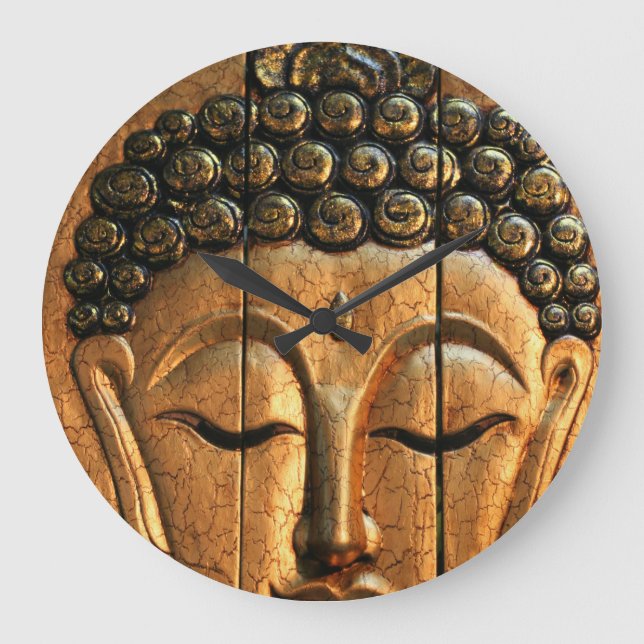 Gold Metallic Buddha Large Clock (Front)