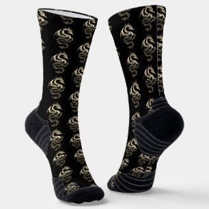Gold Metallic Dragon   Socks