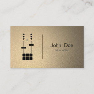 Gold Metallic Faux   Professional DJ Business Card