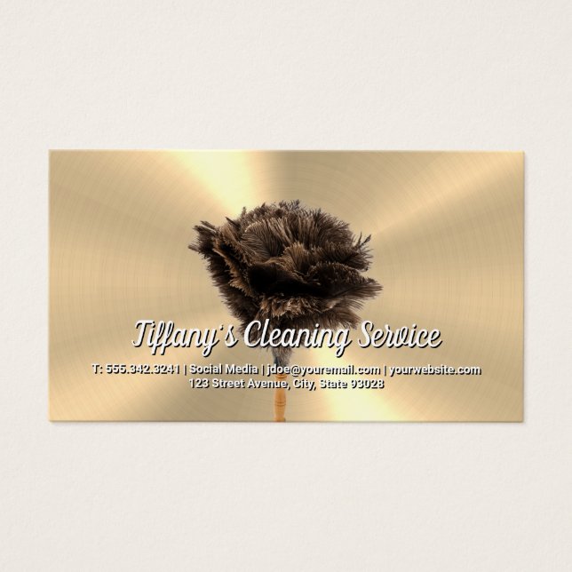 Gold Metallic | Feather Duster | House Cleaning (Front)
