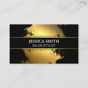 Gold Metallic   Gold Foil Specks Background Business Card