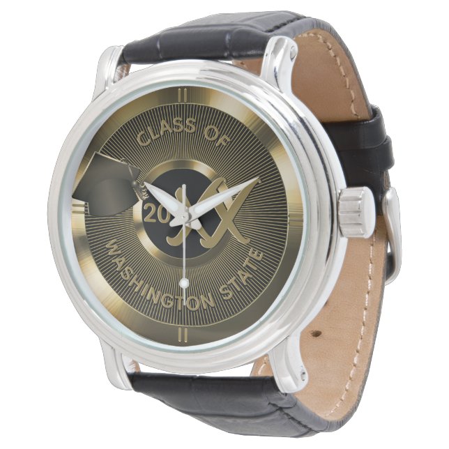 Gold Metallic Graduation Class Of Watch (Angled)