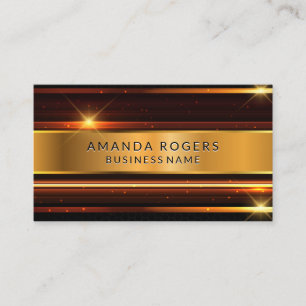 Gold Metallic High Shine Business Card