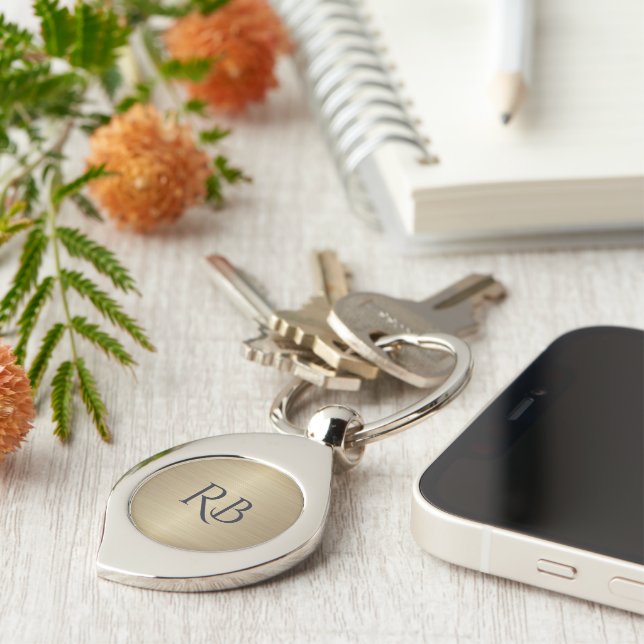 Gold Metallic  Keychain (Side)