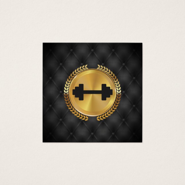 Gold Metallic Leaf Seal | Upholstery | Dumbbell (Front)