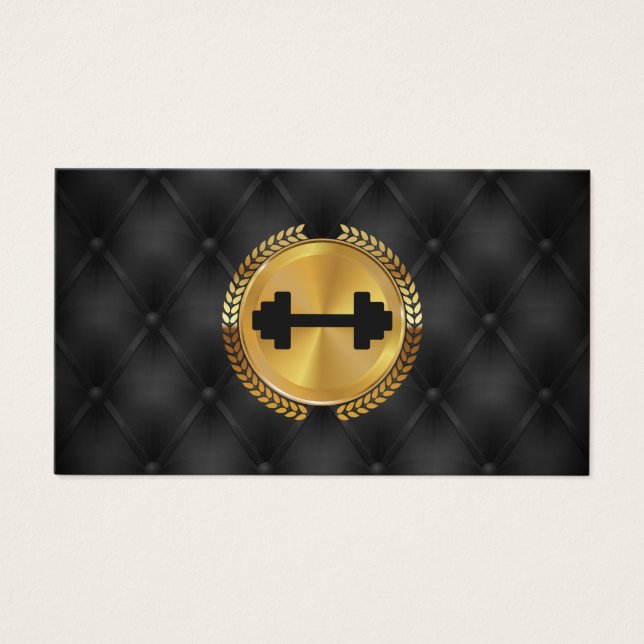 Gold Metallic Leaf Seal | Upholstery | Dumbbell (Front)