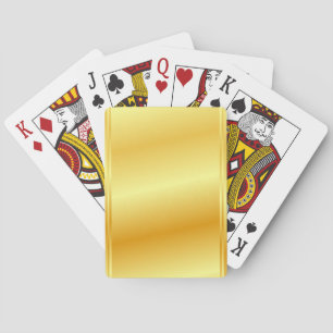 Gold Metallic Look Modern Elegant Trendy Template Playing Cards