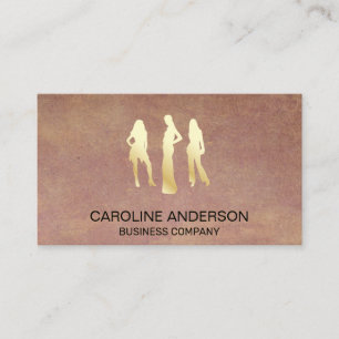 Gold Metallic Model Icons Business Card