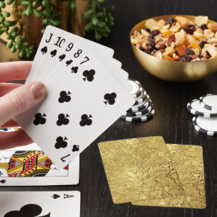 Gold metallic playing cards