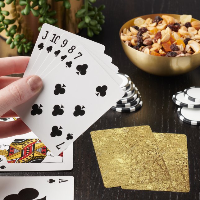 Gold metallic  playing cards (In Situ)