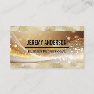 Gold Metallic Shimmer Shine   Boke Business Card