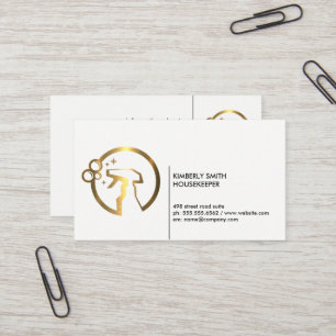 Gold Metallic Spray Bottle Business Card