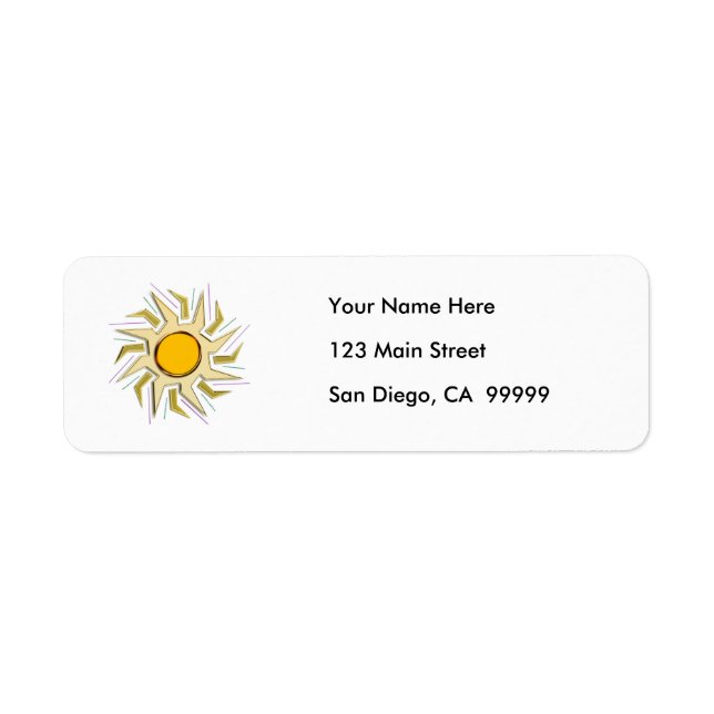 Gold Metallic Super Sun Sign (Front)