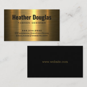 Gold Metallic   Texture Business Card