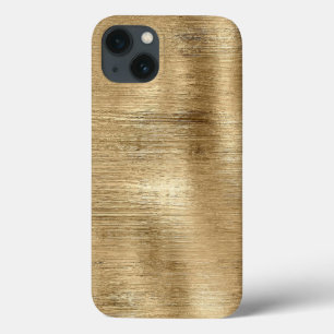 Gold metallic texture rustic shimmer stylish iPhone 13 case