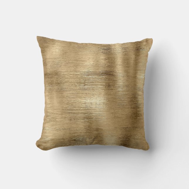 Gold metallic texture rustic shimmer stylish cushion (Front)