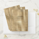 Gold metallic texture rustic shimmer stylish pocket folder<br><div class="desc">Gold texture with rustic vibe.  Metallic shimmer is stylish and chic.  Great for Christmas!</div>