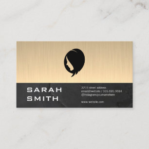 Gold Metallic   Womens Beauty   Slate Business Card