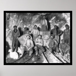 Gold Miners in South Africa 1904 Poster