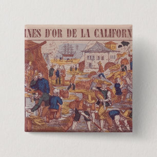 Gold Mines of California 15 Cm Square Badge