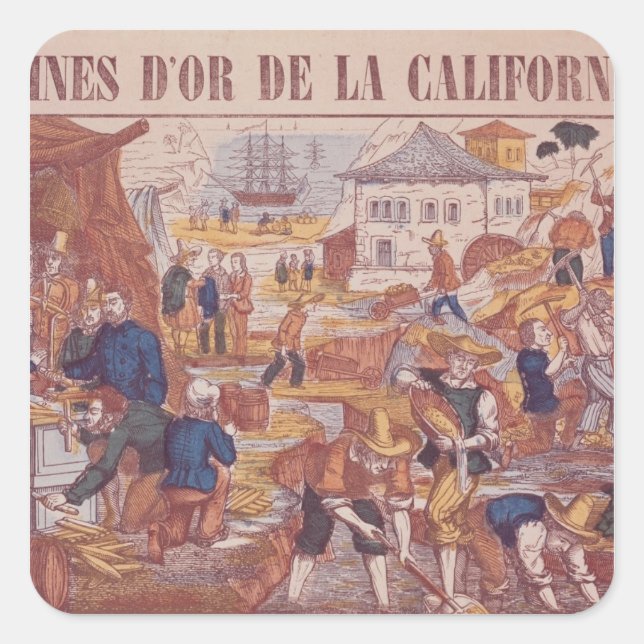 Gold Mines of California Square Sticker (Front)