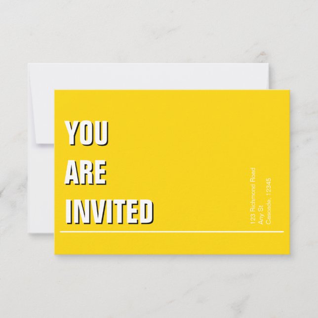 Gold Minimal Church Invite (Front)
