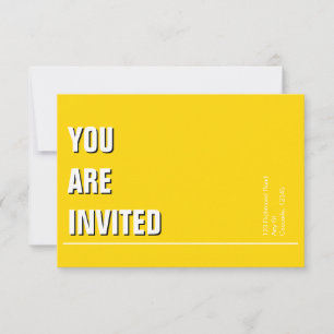 Gold Minimal Church Invite
