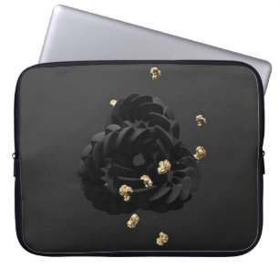 Gold minimalism leather Neoprene Laptop Sleeve 15 