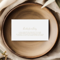 Gold Minimalist Baby Shower Book Request