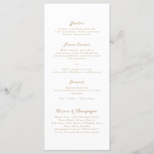 Gold Minimalist Cherry Blossom Monogram Crest  Menu