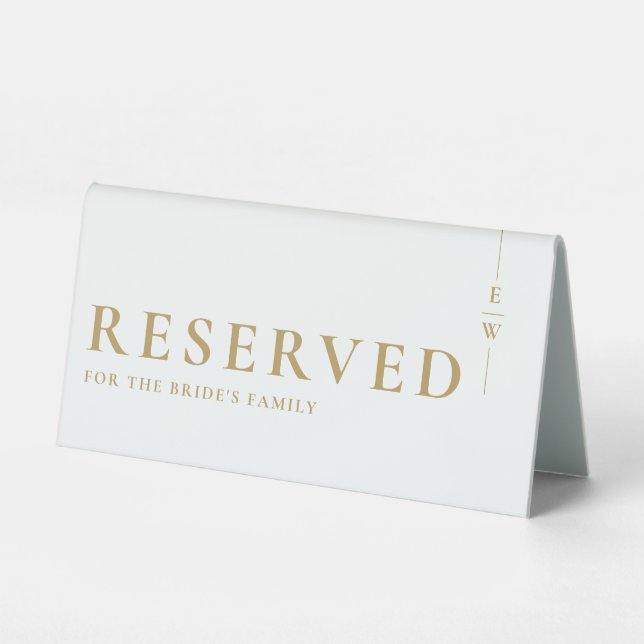 Gold Minimalist Elegant Monogram Reserved (Front)