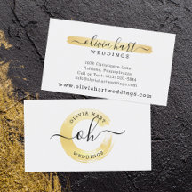 Gold Minimalist Paint Swash Custom Logo Stylist