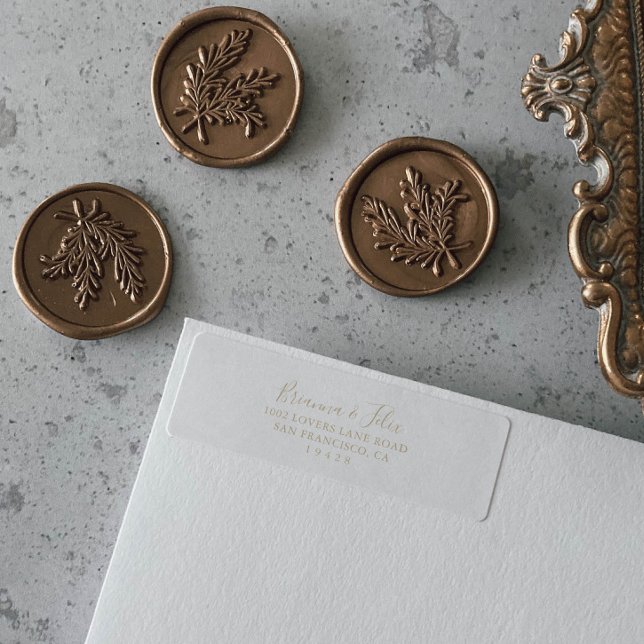 Gold Minimalist Return Address Label (Creator Uploaded)