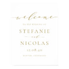 Gold Minimalist Script Simple Wedding Welcome