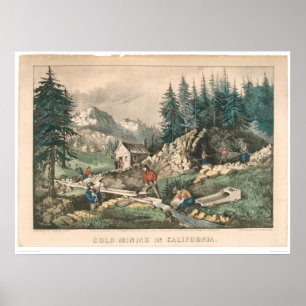 Gold Mining in California (0636A) Poster