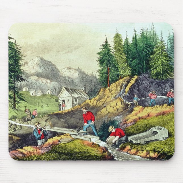 Gold Mining in California Mouse Mat (Front)