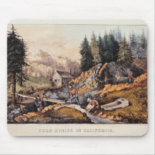 Gold Mining in California Mouse Mat