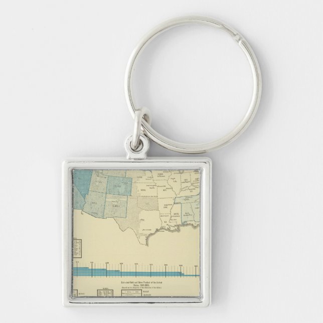 Gold mining regions key ring (Front)