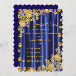 Gold Mirrored wedding invitation, Gold mirror invi Invitation