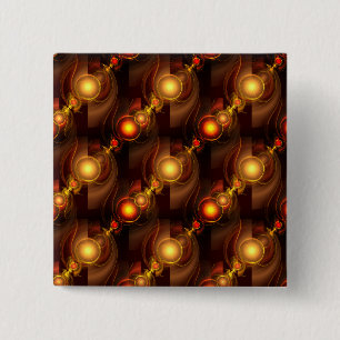 Gold Modern Boho Elegant Abstract Art Pattern #501 15 Cm Square Badge