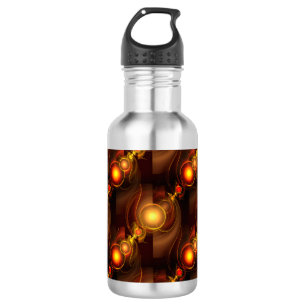 Gold Modern Boho Elegant Abstract Art Pattern #501 532 Ml Water Bottle