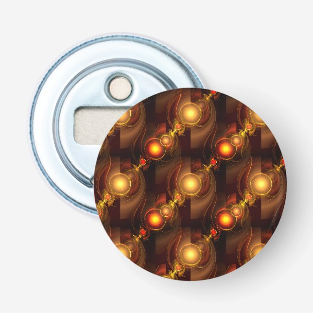 Gold Modern Boho Elegant Abstract Art Pattern #501 Bottle Opener (Front)