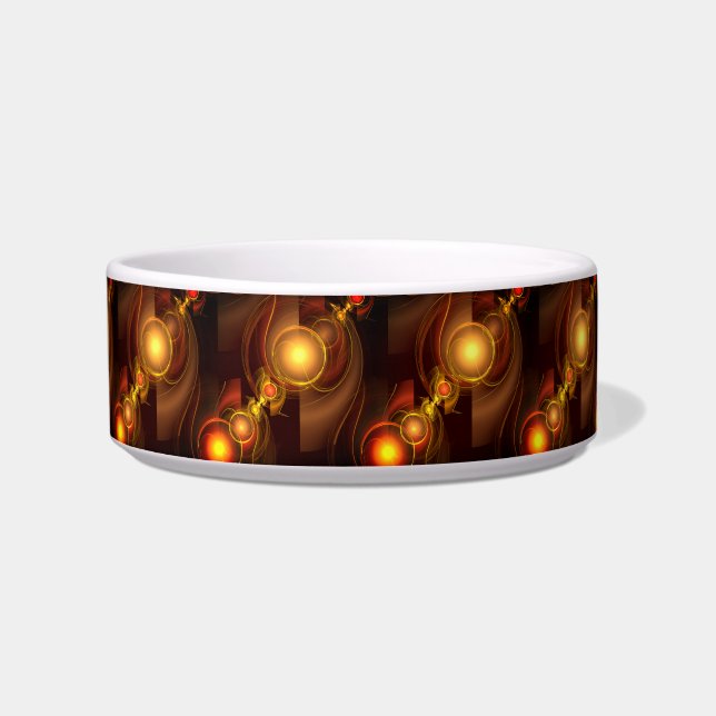 Gold Modern Boho Elegant Abstract Art Pattern #501 Bowl (Front)