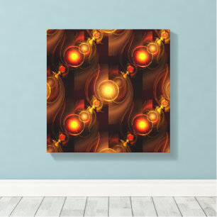 Gold Modern Boho Elegant Abstract Art Pattern #501 Canvas Print