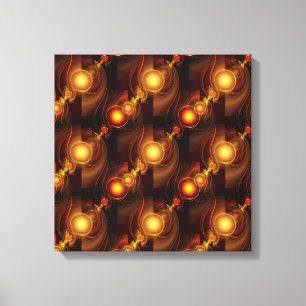 Gold Modern Boho Elegant Abstract Art Pattern #501 Canvas Print