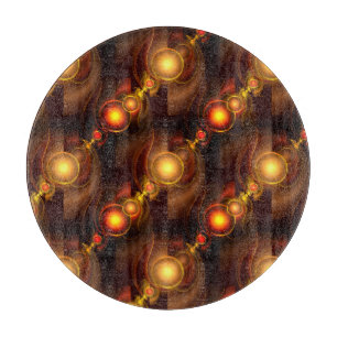 Gold Modern Boho Elegant Abstract Art Pattern #501 Cutting Board