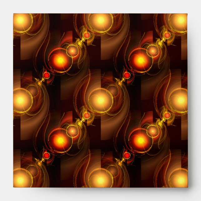Gold Modern Boho Elegant Abstract Art Pattern #501 Envelope (Front)