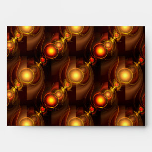 Gold Modern Boho Elegant Abstract Art Pattern #501 Envelope