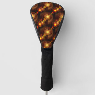 Gold Modern Boho Elegant Abstract Art Pattern #501 Golf Head Cover